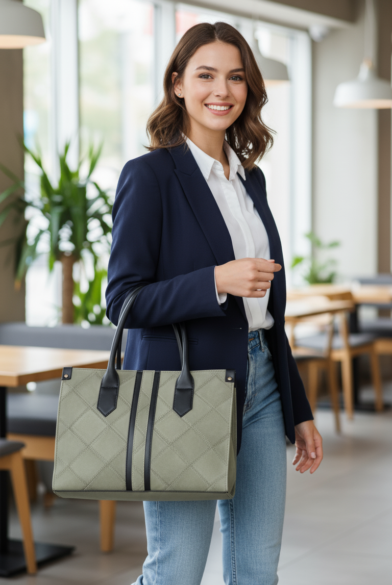 Monochromatic Diamond Tote - Image 2