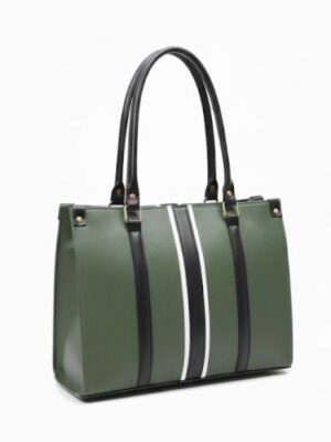 Forest Green Stripe Bag